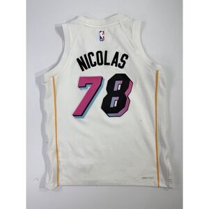 Nike Miami Heat Vice City Jersey Youth M White #78 Nicolas City Edition NBA